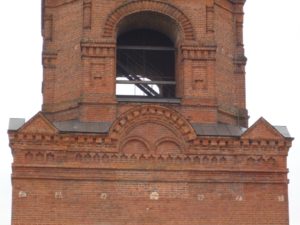 Реставрация фасада колокольни летом 2017 г.
