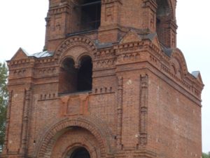 Реставрация фасада колокольни летом 2017 г.